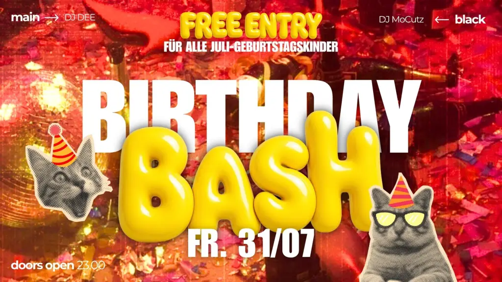 🎉🥳 BIRTHDAY BASH 🥳🎉 - Event im Tucholsky Kiel